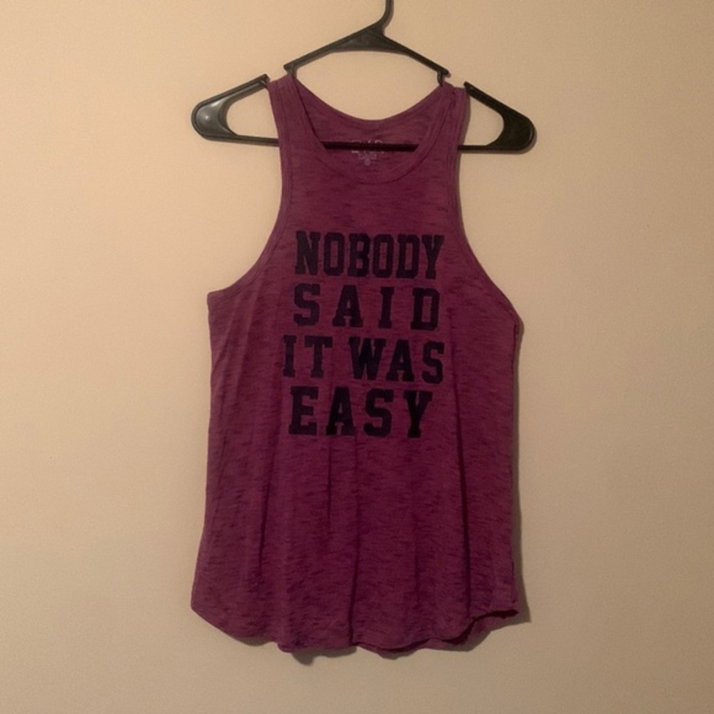 EVCR Active Tank Top Purple Women's Size Small Nobody‎ Said It Was Easy NEW